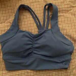 Buff bunny Blue Ruched Front Strappy Sports Bra